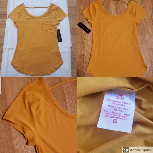 ☆Bundle☆Juniors Scoop Neck Tees Size M NWT/NWOT - Picture 3 of 4